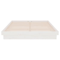 Giroletto-Struttura Letto Bianco in Legno Massello 140x200 cm 983265