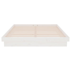 Giroletto-Struttura Letto Bianco in Legno Massello 140x200 cm 983265