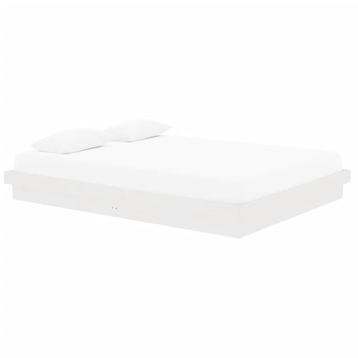 Giroletto-Struttura Letto Bianco in Legno Massello 150x200 cm King Size 706127