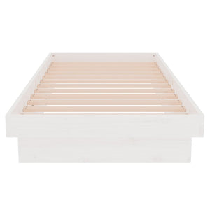 Giroletto-Struttura Letto Bianco in Legno Massello 75x190 cm Small Single 728562