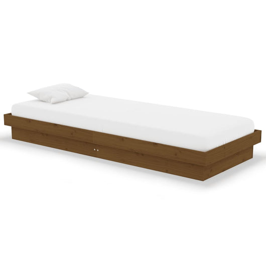 Giroletto senza Materasso-Struttura Letto Ambra Small Single in Legno Massello