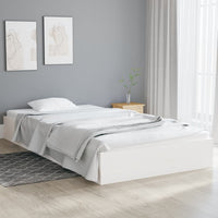 Giroletto-Struttura Letto Bianco in Legno Massello 100x200 cm 702285