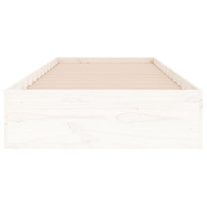 Giroletto-Struttura Letto Bianco in Legno Massello 75x190 cm Small Single 609932