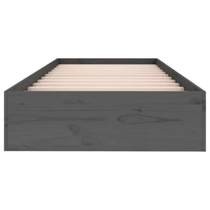 Giroletto in Legno Massello Grigio 75x190 cm Small Single 820064