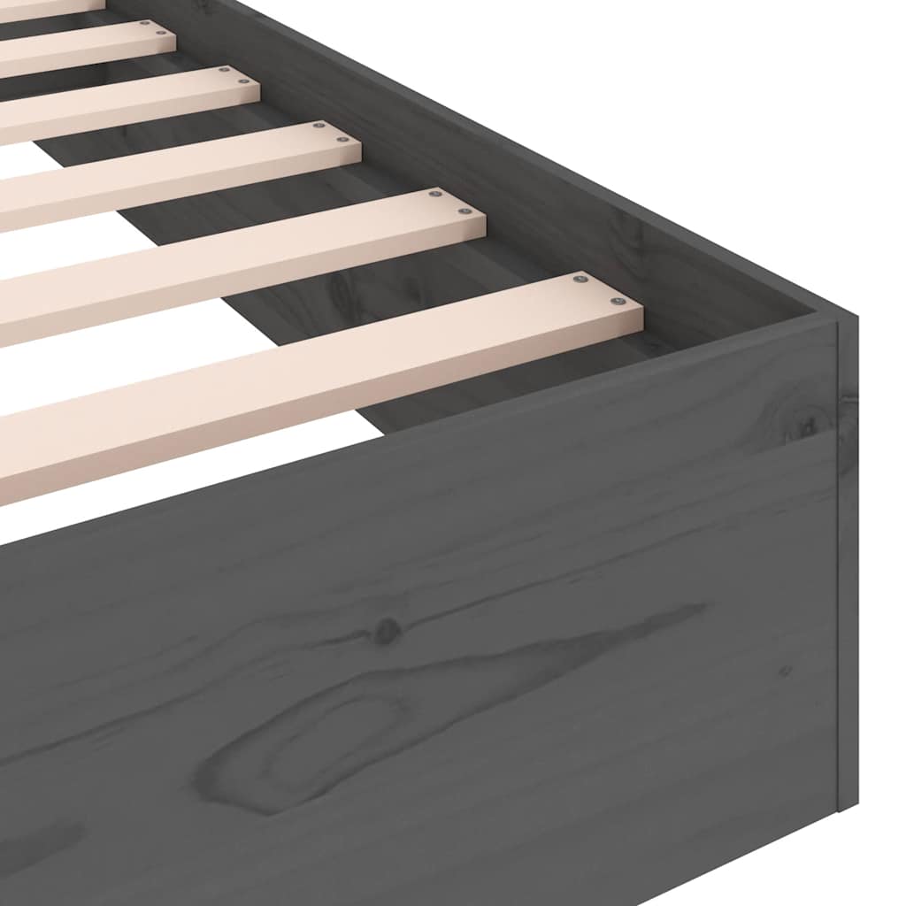 Giroletto in Legno Massello Grigio 75x190 cm Small Single 820064