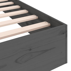 Giroletto in Legno Massello Grigio 75x190 cm Small Single 820064