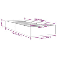 Giroletto Miele in Legno Massello 75x190 cm 2FT6 Small Single cod mxl 57415