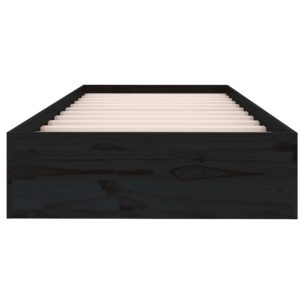 Giroletto Nero in Legno Massello 75x190 cm 2FT6 Small Single cod mxl 46041