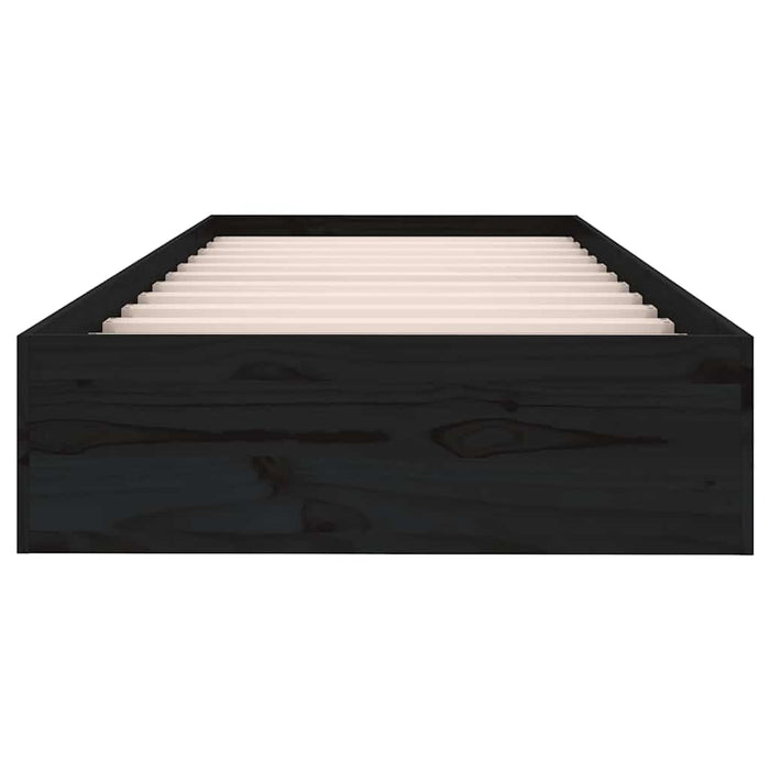 Giroletto Nero in Legno Massello 75x190 cm 2FT6 Small Single cod mxl 46041