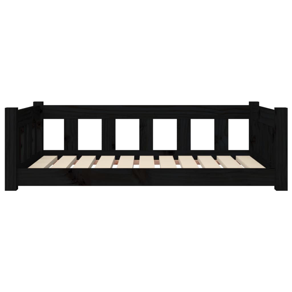 Cuccia per Cani Nera 95,5x65,5x28 cm in Legno Massello di Pino cod mxl 37837