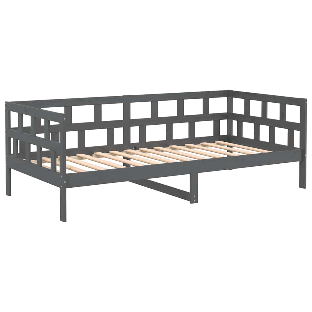 Dormeuse Grigia in Legno Massello di Pino 90x200 cm 820209
