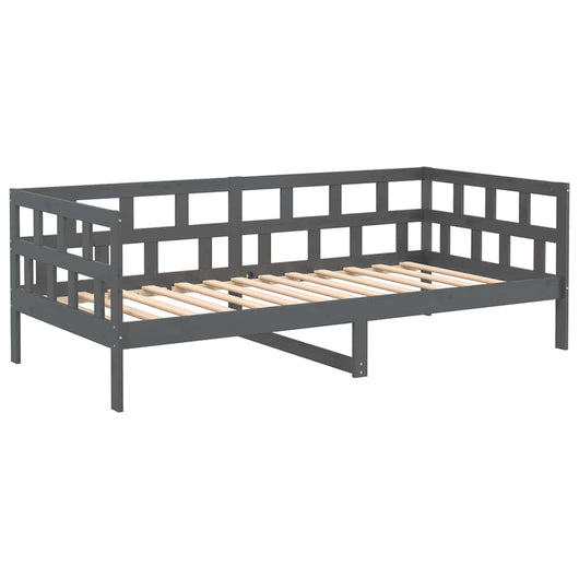 Dormeuse Grigia in Legno Massello di Pino 90x200 cm 820209