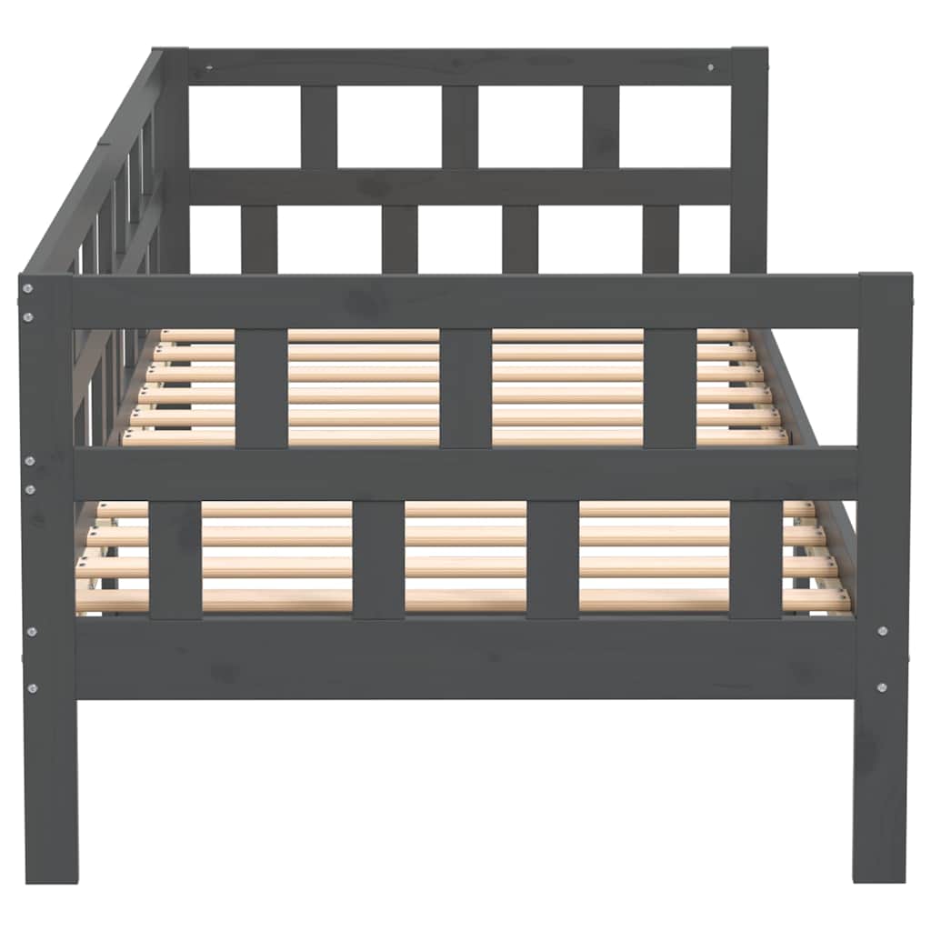 Dormeuse Grigia in Legno Massello di Pino 90x200 cm 820209