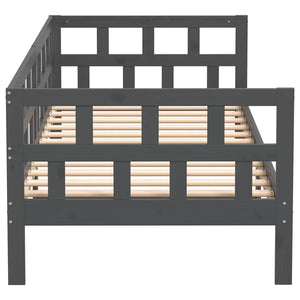 Dormeuse Grigia in Legno Massello di Pino 90x200 cm 820209