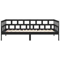 Dormeuse Nera in Legno Massello di Pino 90x200 cm 820211