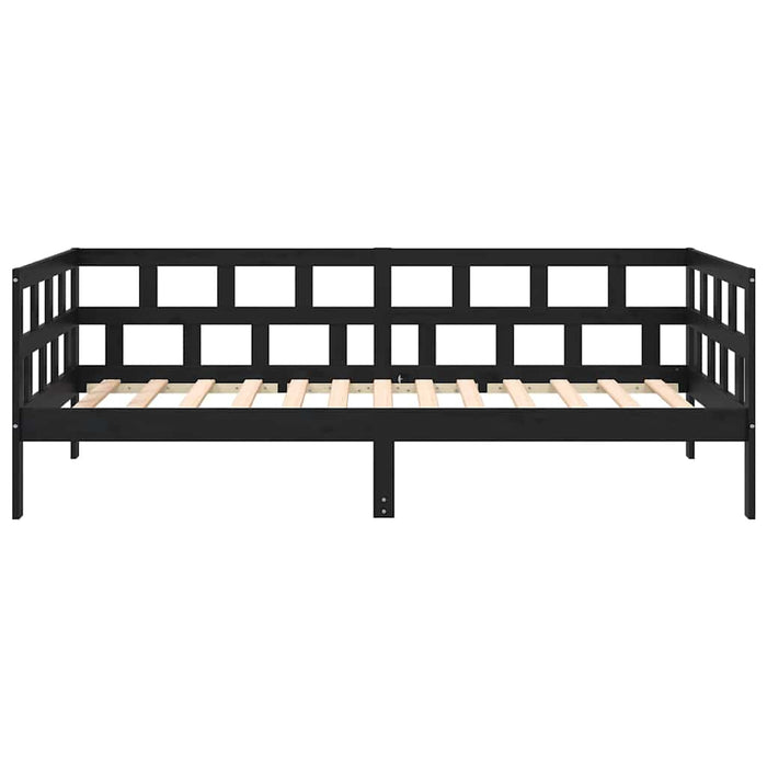 Dormeuse Nera in Legno Massello di Pino 90x200 cm 820211