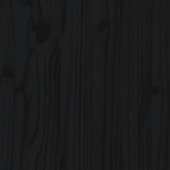 Dormeuse Nera in Legno Massello di Pino 90x200 cm 820211