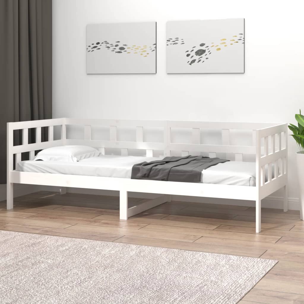 Dormeuse Bianca in Legno Massello di Pino 80x200 cm 820213