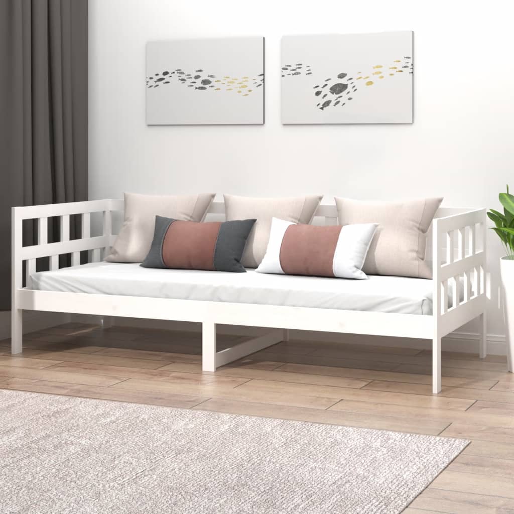 Dormeuse Bianca in Legno Massello di Pino 80x200 cm 820213