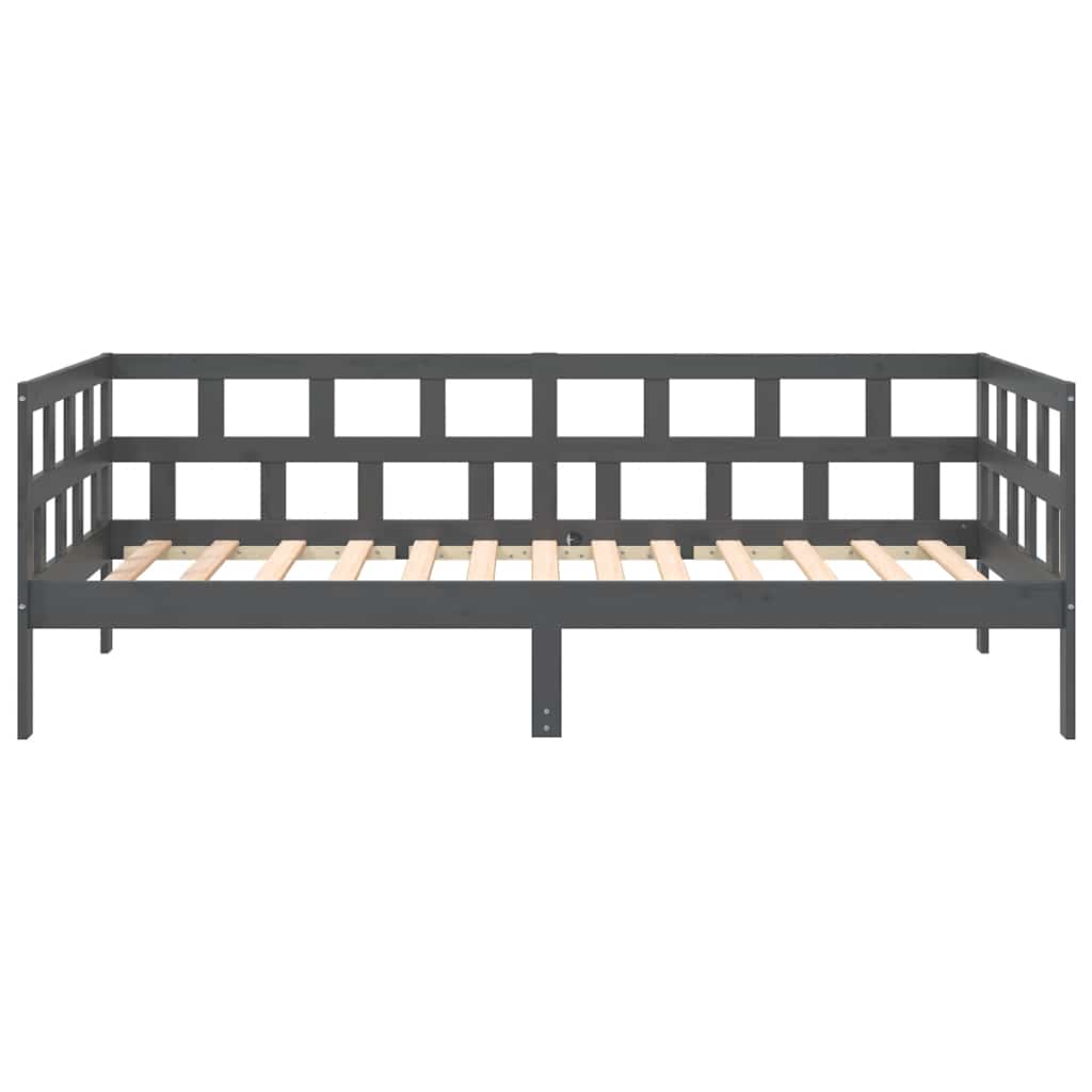 Dormeuse Grigia in Legno Massello di Pino 80x200 cm 820214