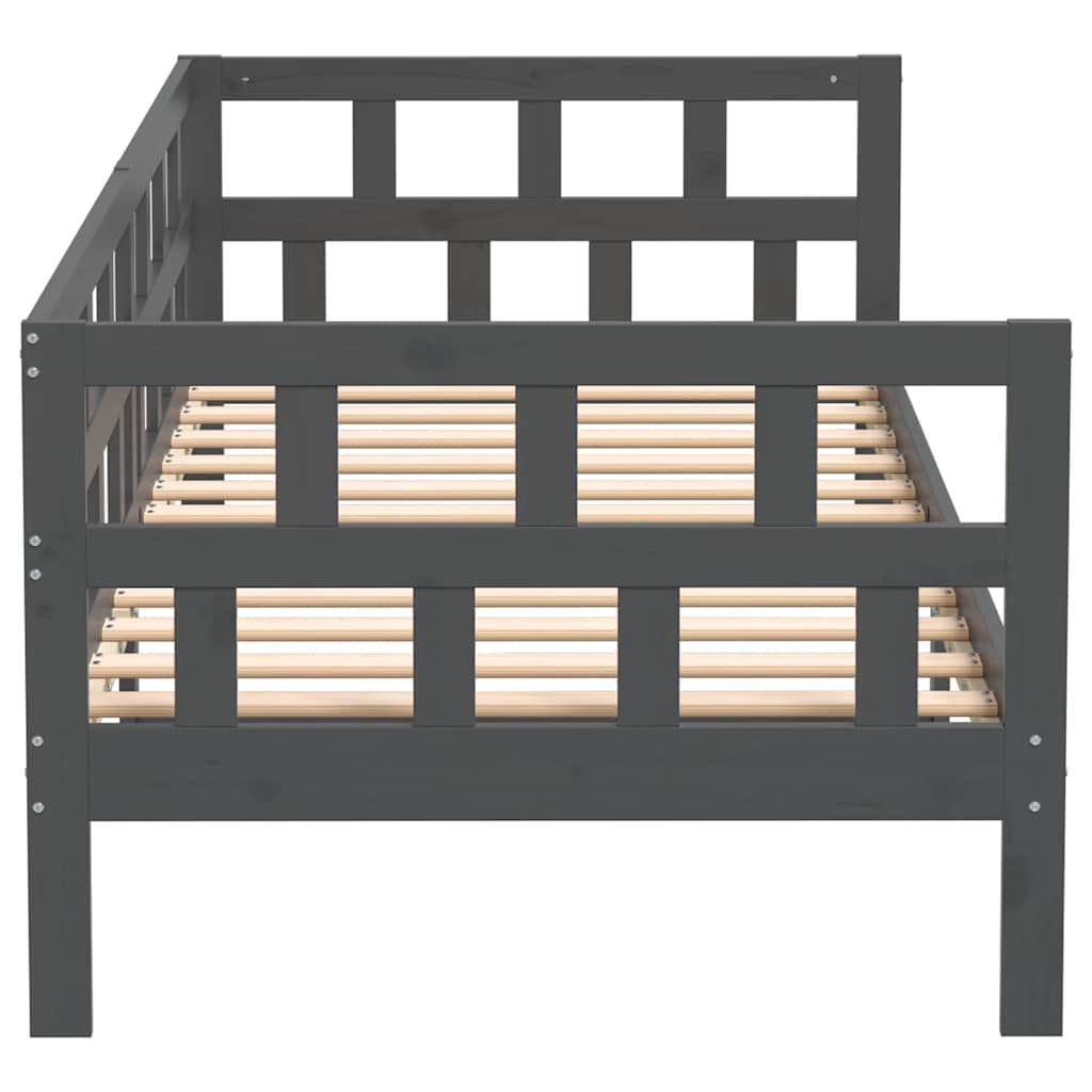 Dormeuse Grigia in Legno Massello di Pino 80x200 cm 820214