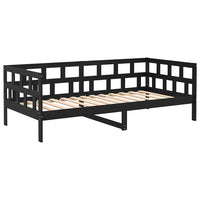 Dormeuse Nera in Legno Massello di Pino 80x200 cm 820216