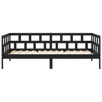 Dormeuse Nera in Legno Massello di Pino 80x200 cm 820216