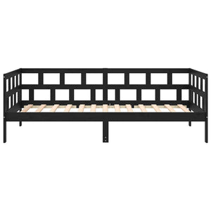 Dormeuse Nera in Legno Massello di Pino 80x200 cm 820216