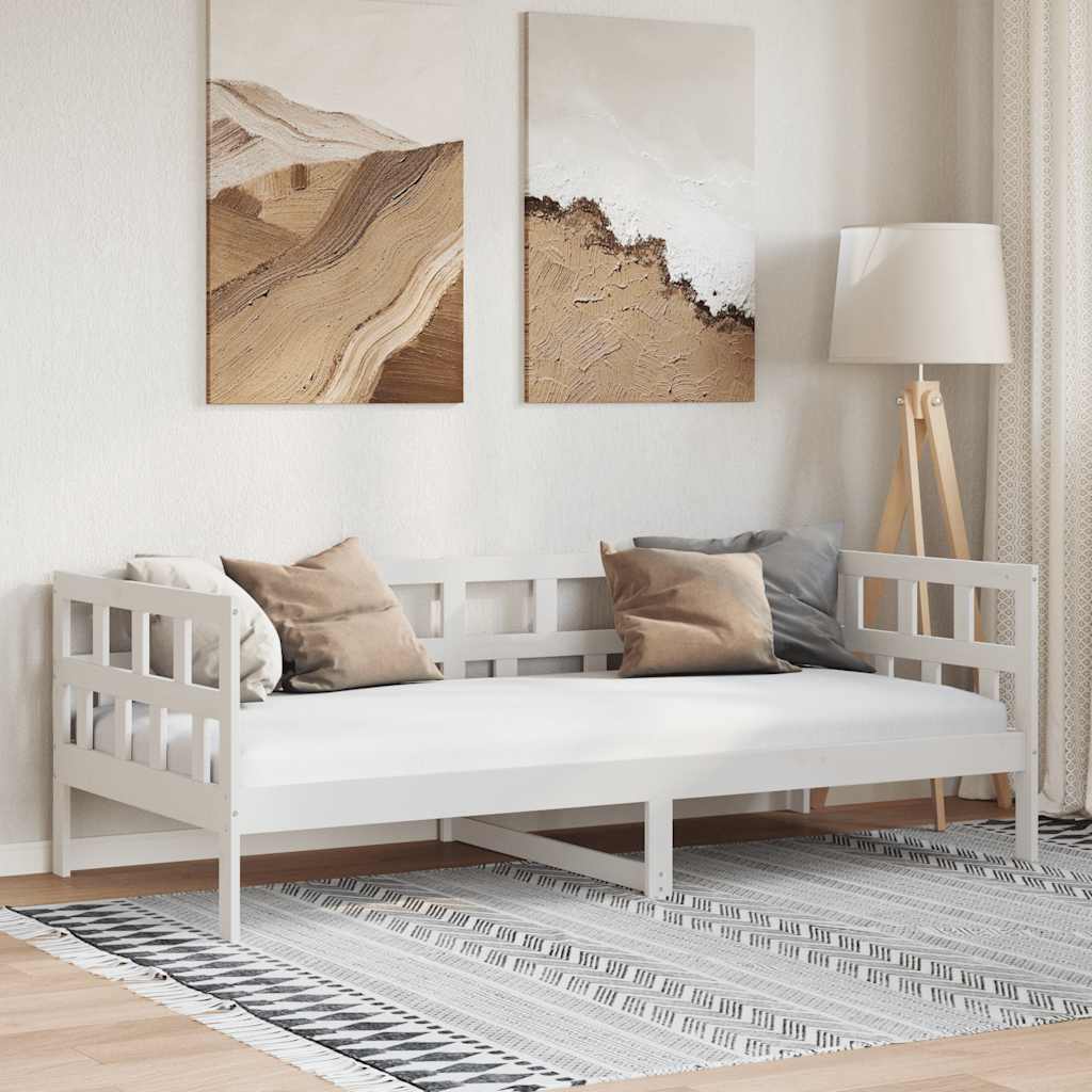 Dormeuse Bianca in Legno Massello di Pino 90x190 cm cod mxl 58594