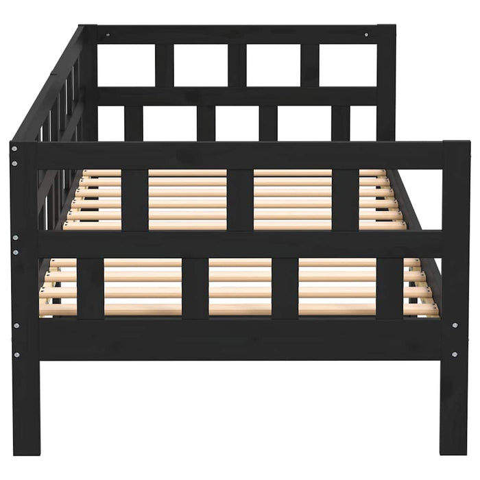 Dormeuse Nera in Legno Massello di Pino 90x190 cm 820221