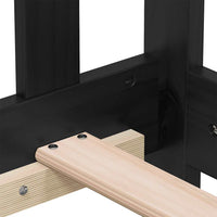 Dormeuse Nera in Legno Massello di Pino 90x190 cm 820221