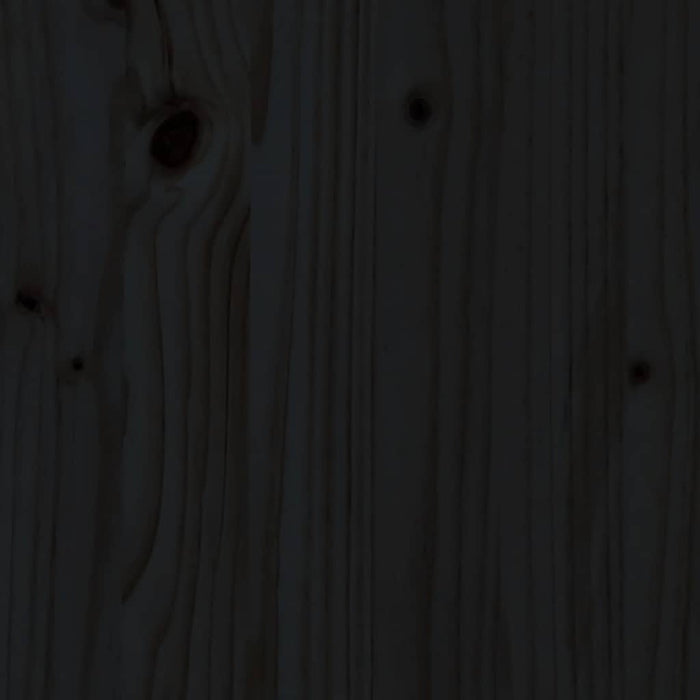 Dormeuse Nera in Legno Massello di Pino 90x190 cm 820221