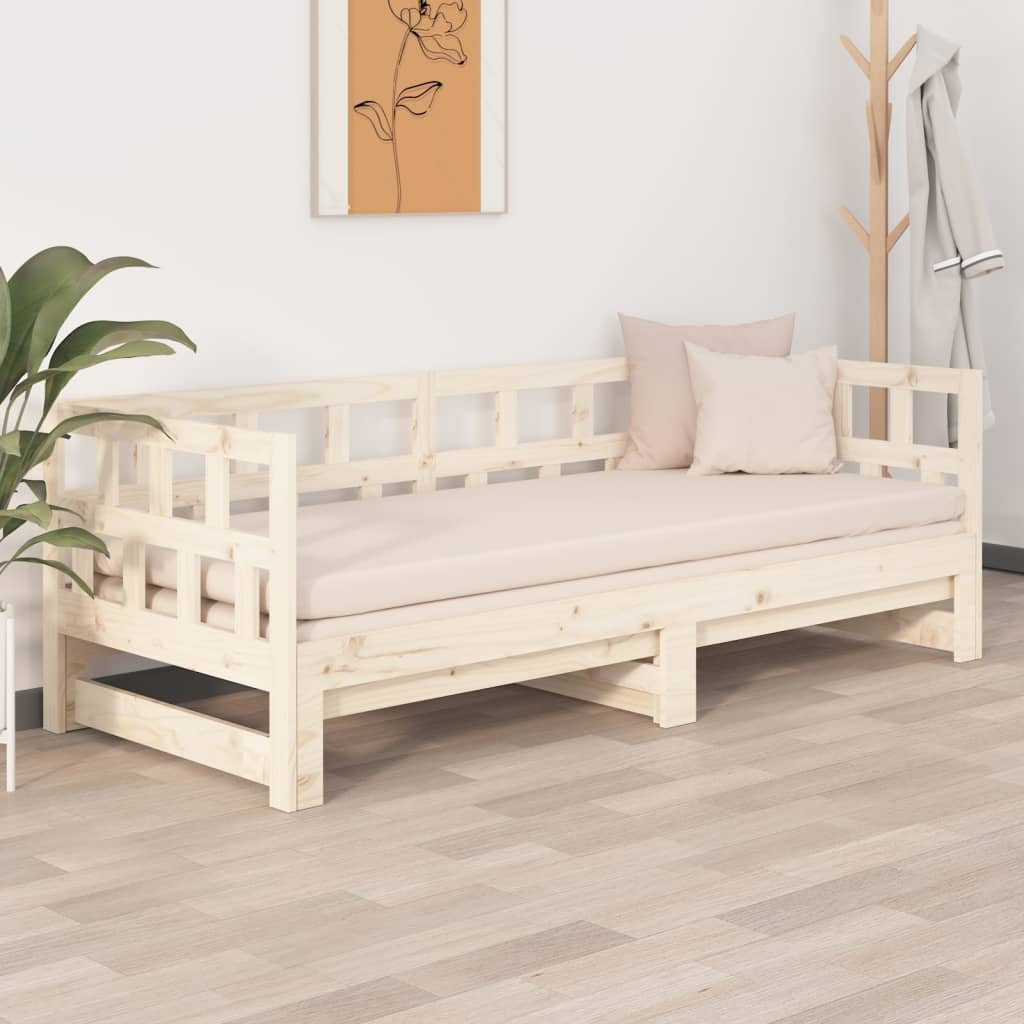 Dormeuse Estraibile Legno Massello Pino 2x(90x200) cm