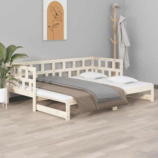 Dormeuse Estraibile Legno Massello Pino 2x(90x200) cm 820222