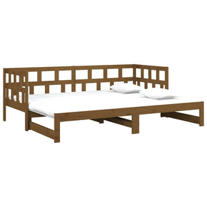Dormeuse Estraibile senza Materasso Marrone Ambra 2x(90x200) cm 820225