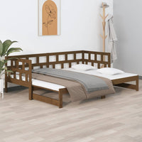 Dormeuse Estraibile senza Materasso Marrone Ambra 2x(90x200) cm 820225