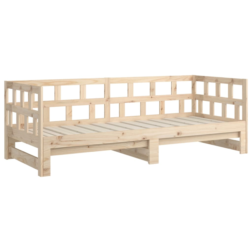 Dormeuse Estraibile in Legno Massello di Pino 2x(80x200) cm 820227