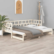 Dormeuse Estraibile in Legno Massello di Pino 2x(80x200) cm 820227