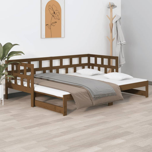 Dormeuse Estraibile Ambra Legno Massello di Pino 2x(90x190)cm 820235