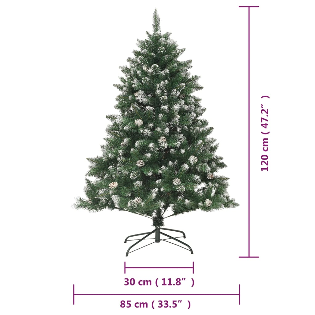 Albero di Natale Artificiale con Base 120 cm PVC 345159
