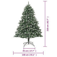 Albero di Natale Artificiale con Base 210 cm PVC 345162