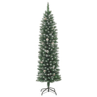 Albero di Natale Artificiale Sottile con Base 120 cm PVC 345164