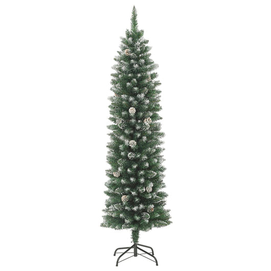 Albero di Natale Artificiale Sottile con Base 210 cm PVC 345167