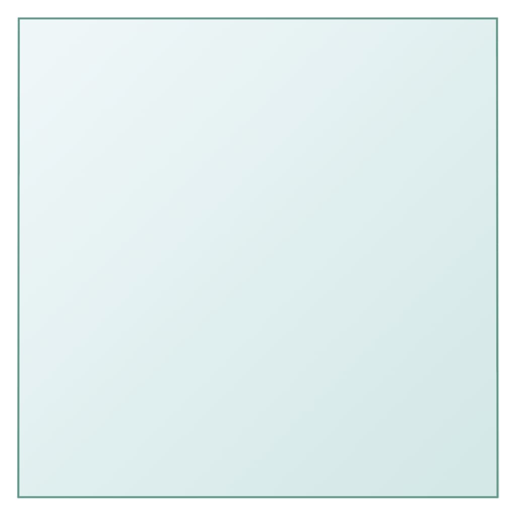 Piano Tavolo Trasparente 40x40 cm Vetro Temperato