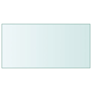 Piano Tavolo Trasparente 50x100 cm Vetro Temperato