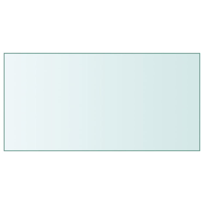 Piano Tavolo Trasparente 50x100 cm Vetro Temperato