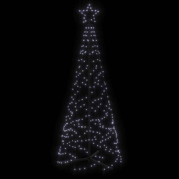 Albero di Natale a Cono Bianco Freddo 200 LED 70x180 cm 343502