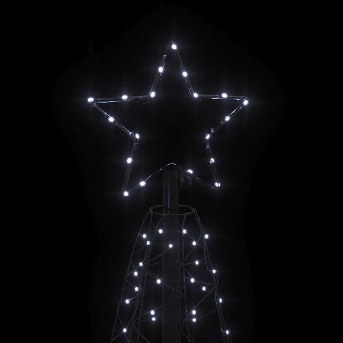 Albero di Natale a Cono Bianco Freddo 200 LED 70x180 cm 343502