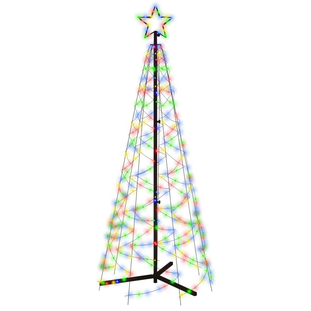 Albero di Natale a Cono Colorato 200 LED 70x180 cm 343504