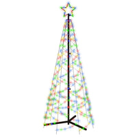 Albero di Natale a Cono Colorato 200 LED 70x180 cm 343504